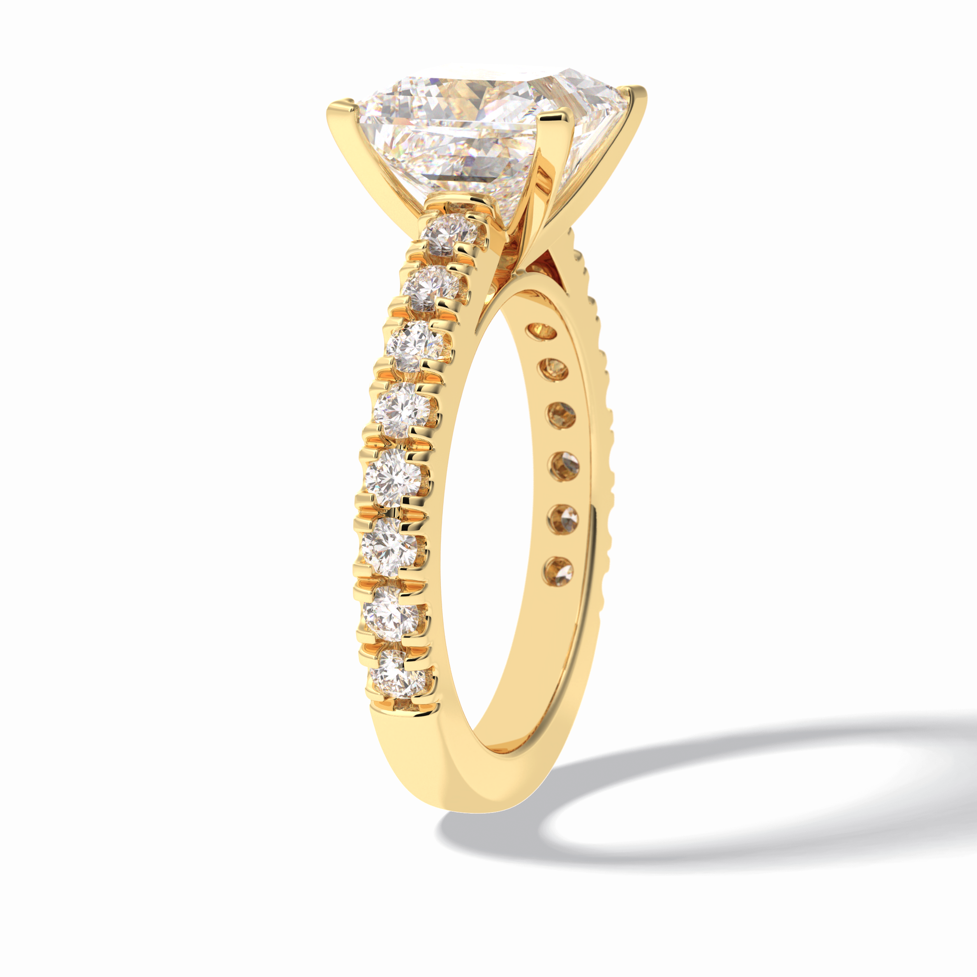 Princess Pave Lab Grown Diamond Engagement Ring