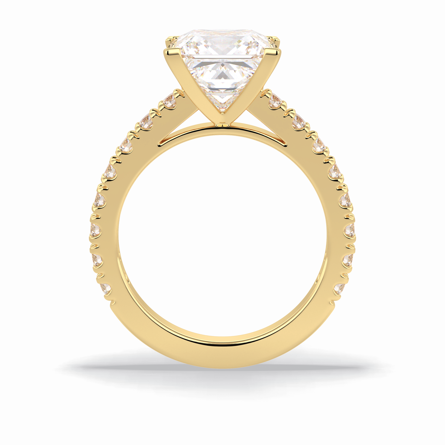 Princess Pave Lab Grown Diamond Engagement Ring