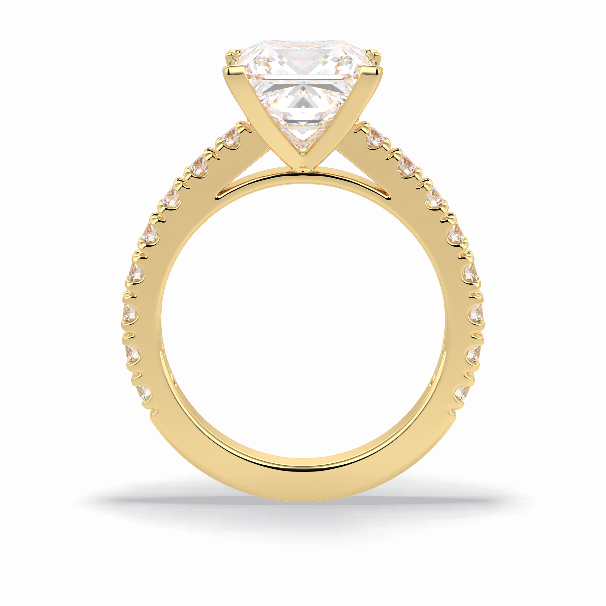 Princess Pave Lab Grown Diamond Engagement Ring