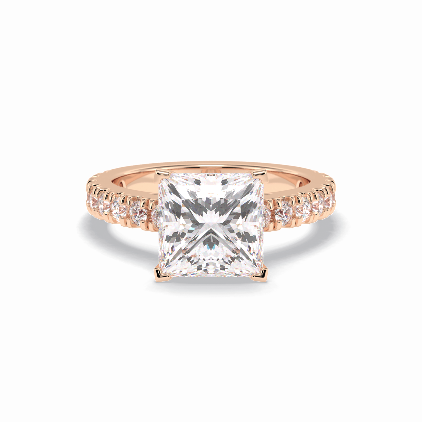 Princess Pave Lab Grown Diamond Engagement Ring