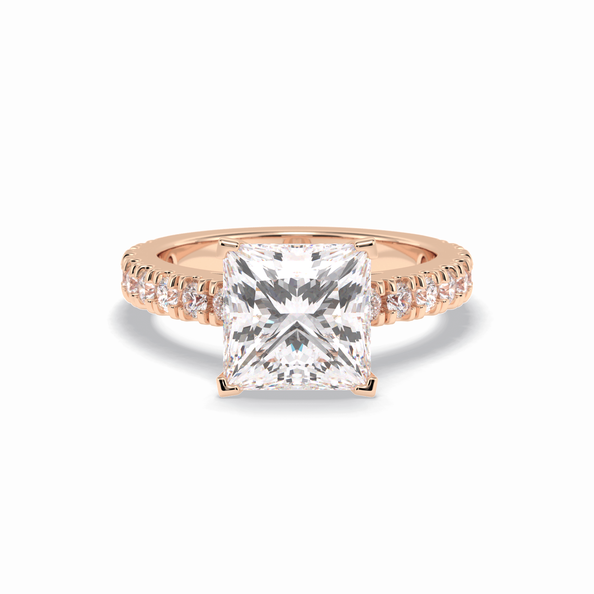 Princess Pave Lab Grown Diamond Engagement Ring