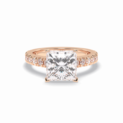 Princess Pave Lab Grown Diamond Engagement Ring
