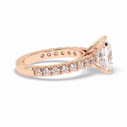 Princess Pave Lab Grown Diamond Engagement Ring
