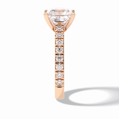 Princess Pave Lab Grown Diamond Engagement Ring