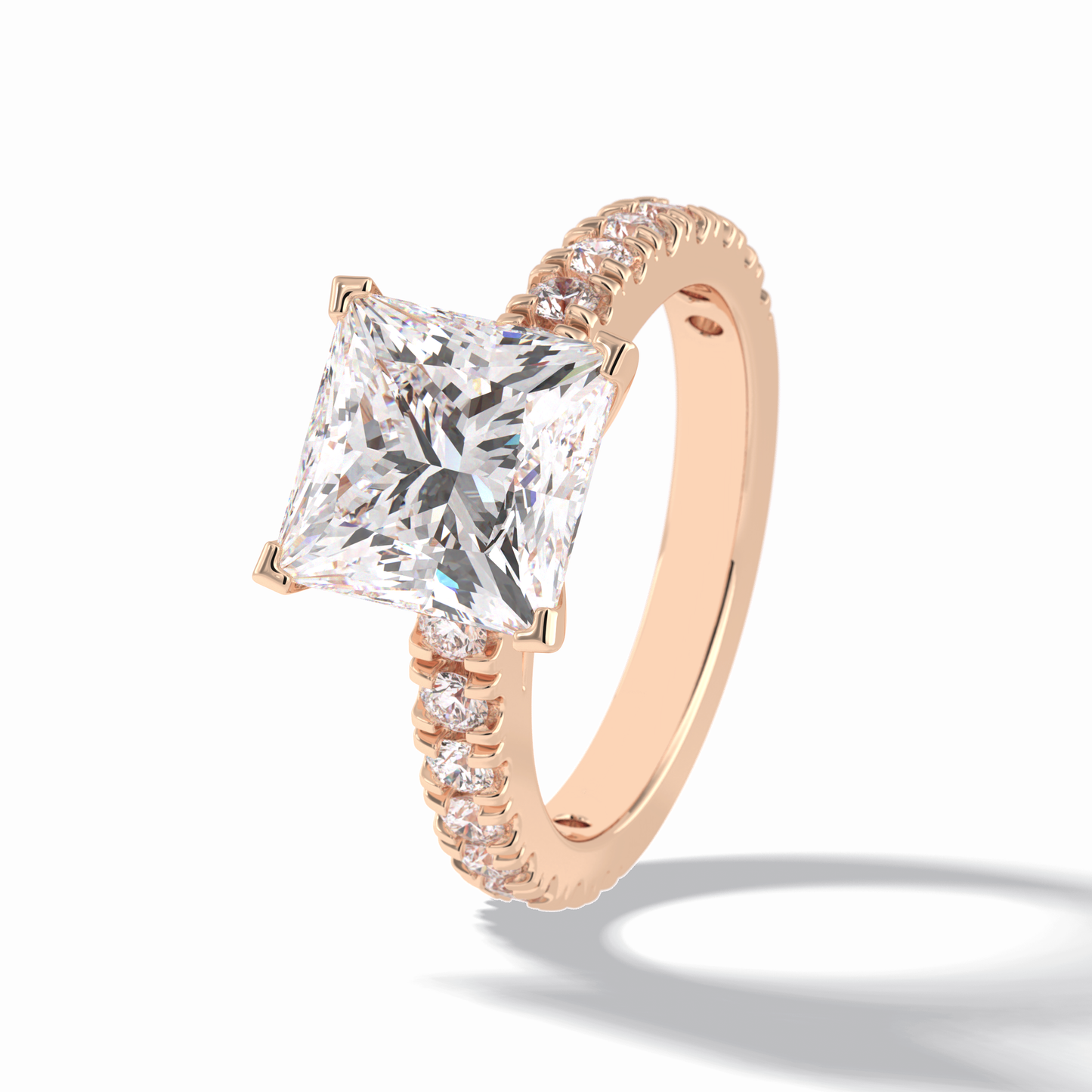 Princess Pave Lab Grown Diamond Engagement Ring
