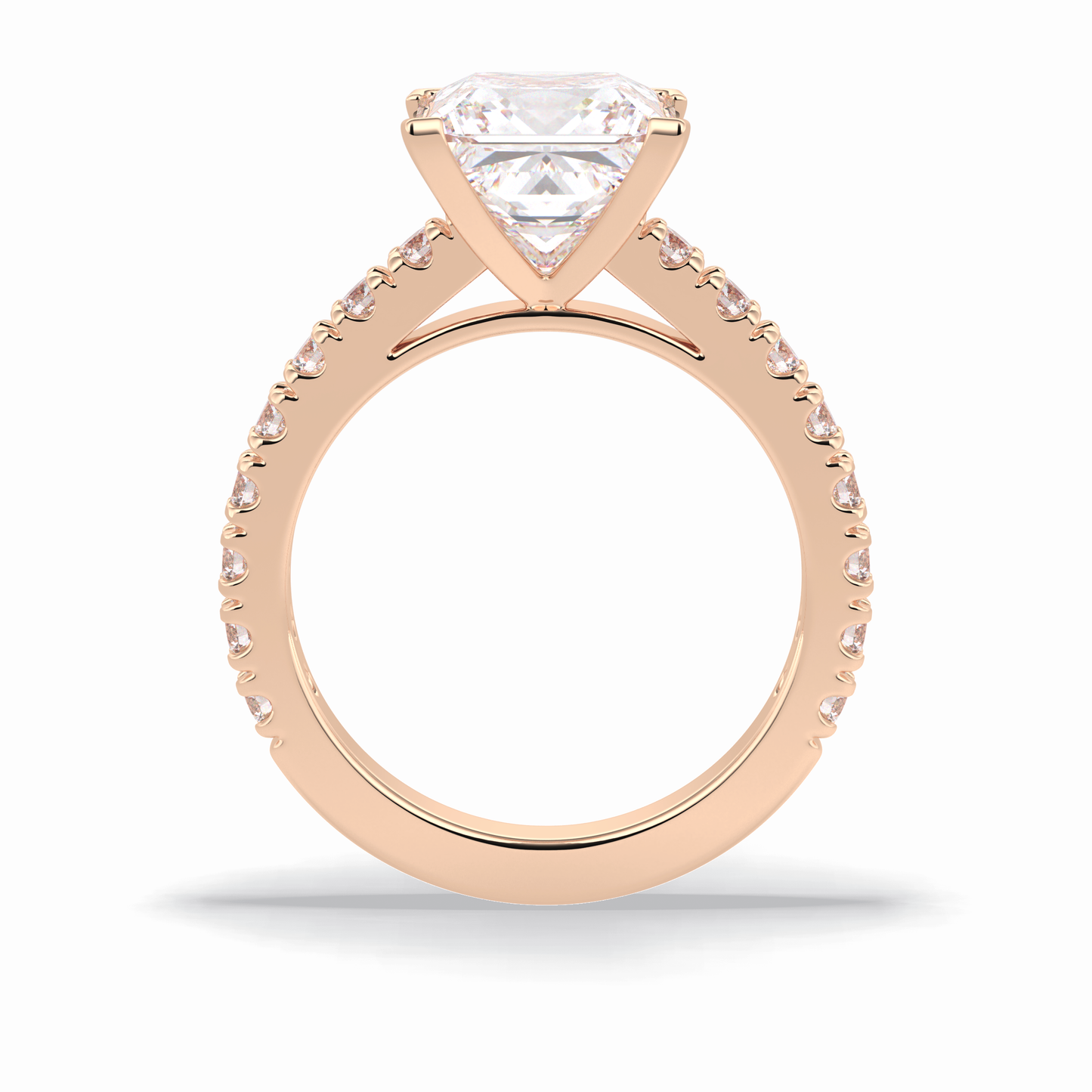 Princess Pave Lab Grown Diamond Engagement Ring