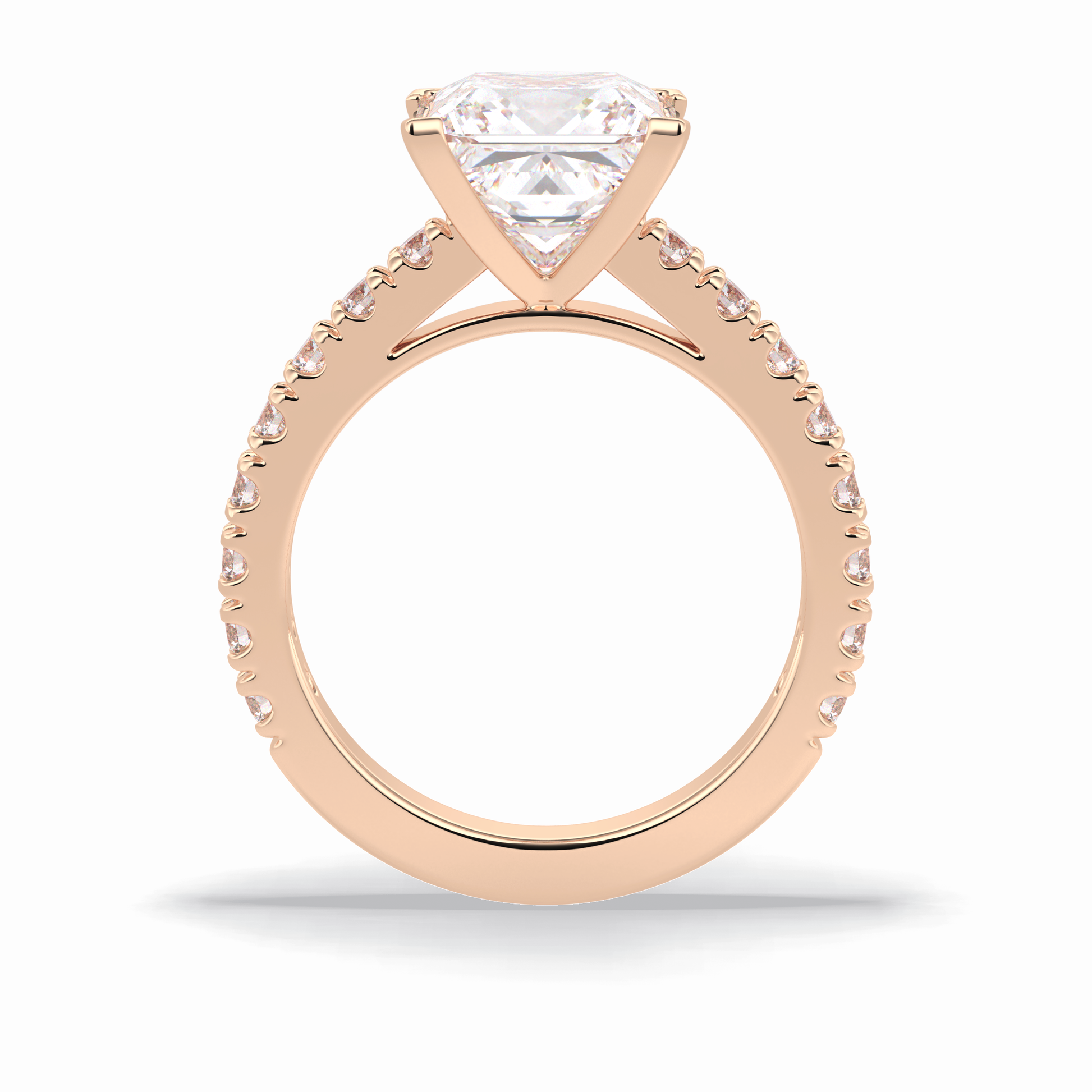 Princess Pave Lab Grown Diamond Engagement Ring