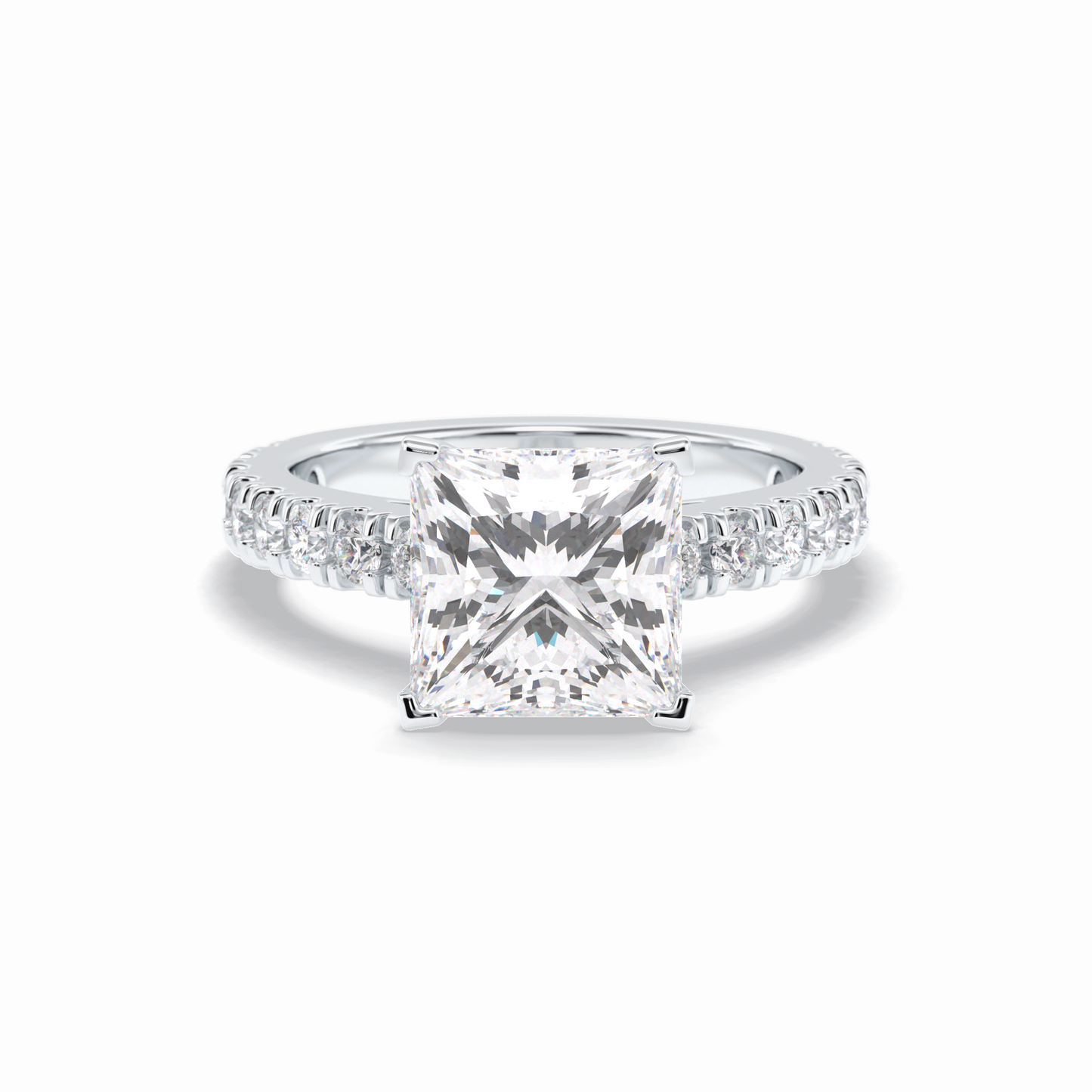 Princess Pave Lab Grown Diamond Engagement Ring