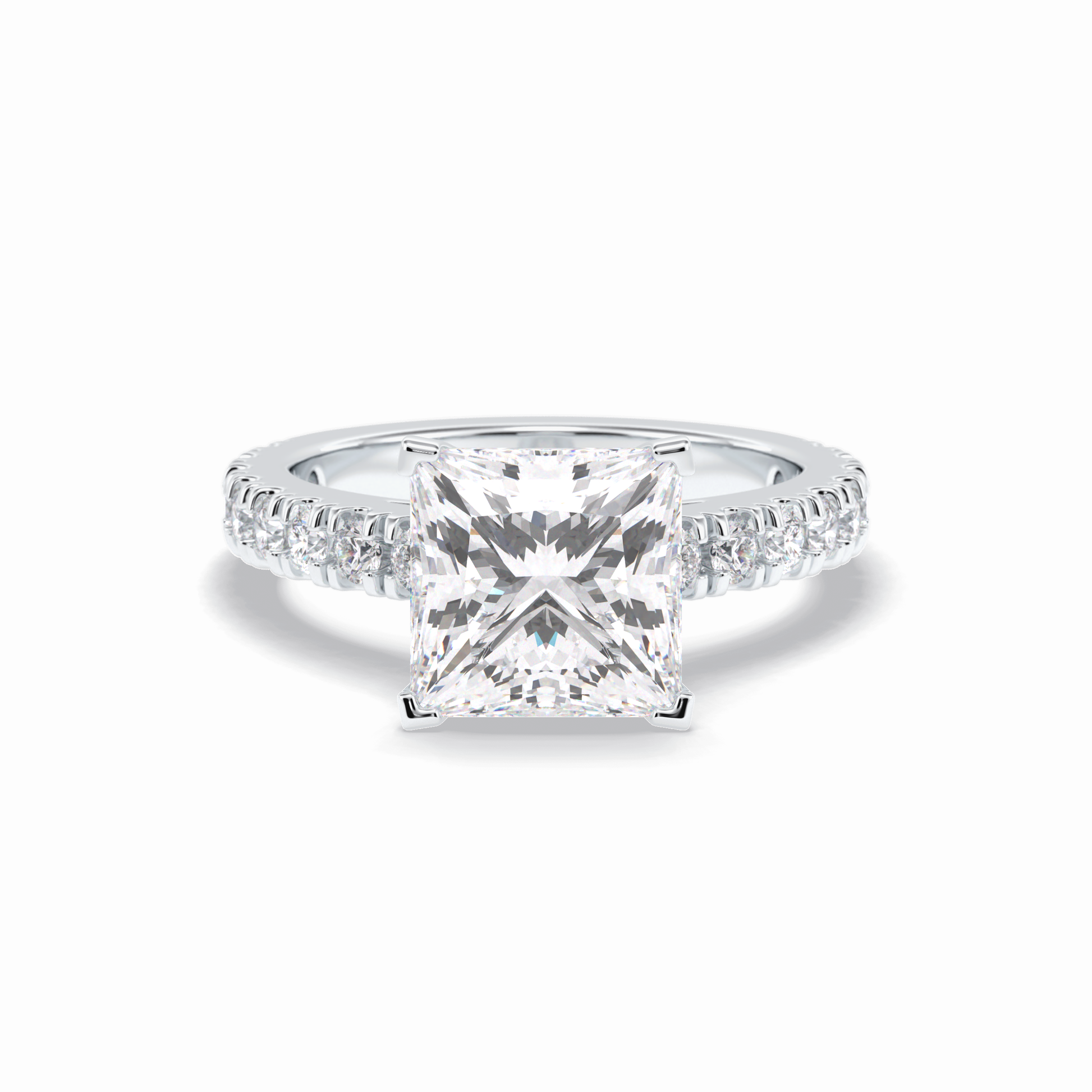 Princess Pave Lab Grown Diamond Engagement Ring