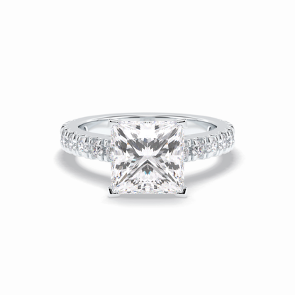 Princess Pave Lab Grown Diamond Engagement Ring