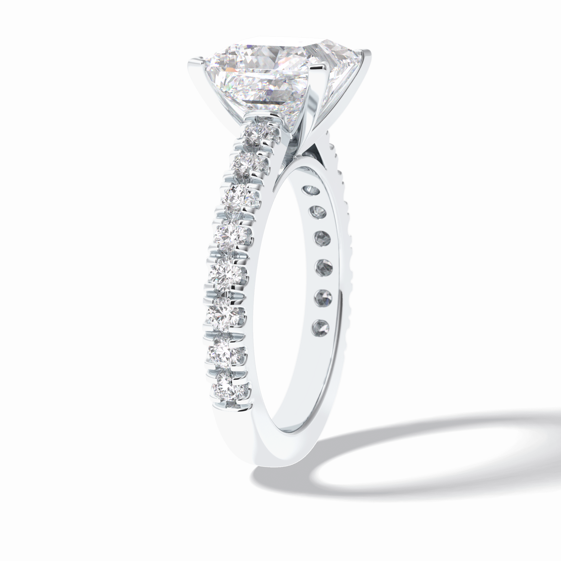 Princess Pave Lab Grown Diamond Engagement Ring