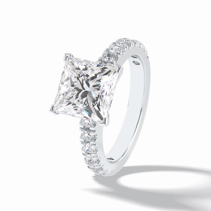Princess Pave Lab Grown Diamond Engagement Ring