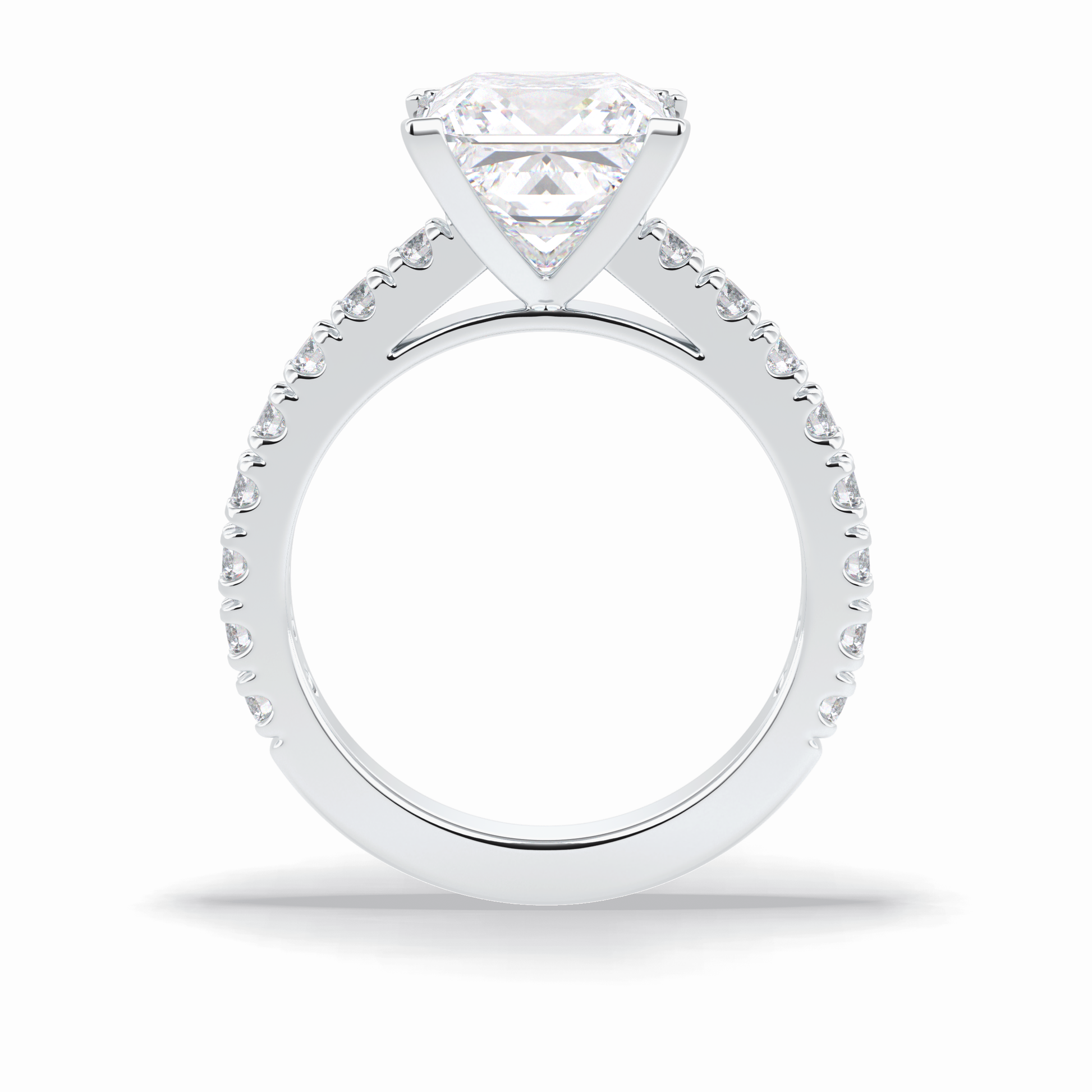 Princess Pave Lab Grown Diamond Engagement Ring