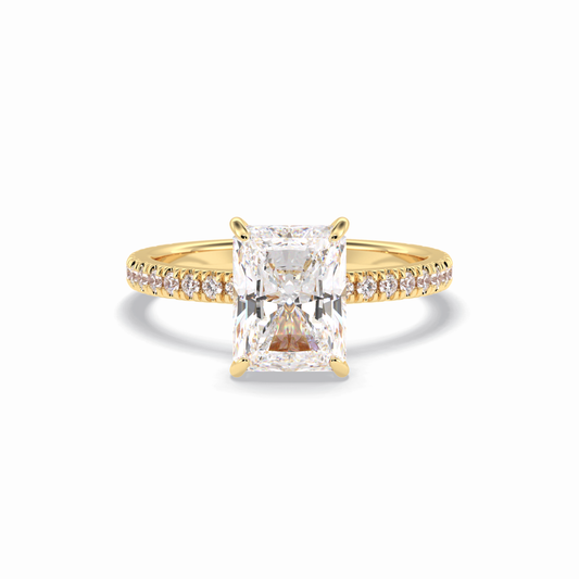 Radiant Pave Lab Grown Diamond Engagement Ring