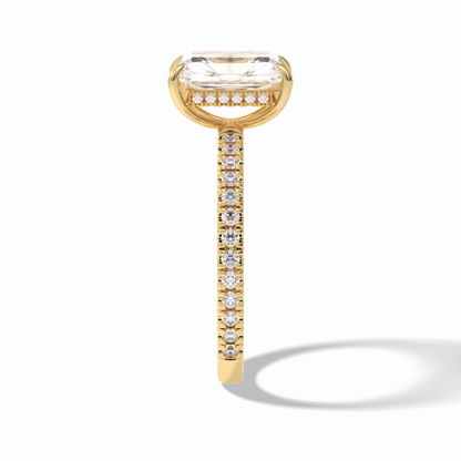 Radiant Pave Lab Grown Diamond Engagement Ring