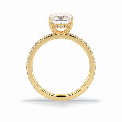 Radiant Pave Lab Grown Diamond Engagement Ring