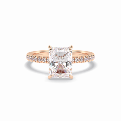 Radiant Pave Lab Grown Diamond Engagement Ring