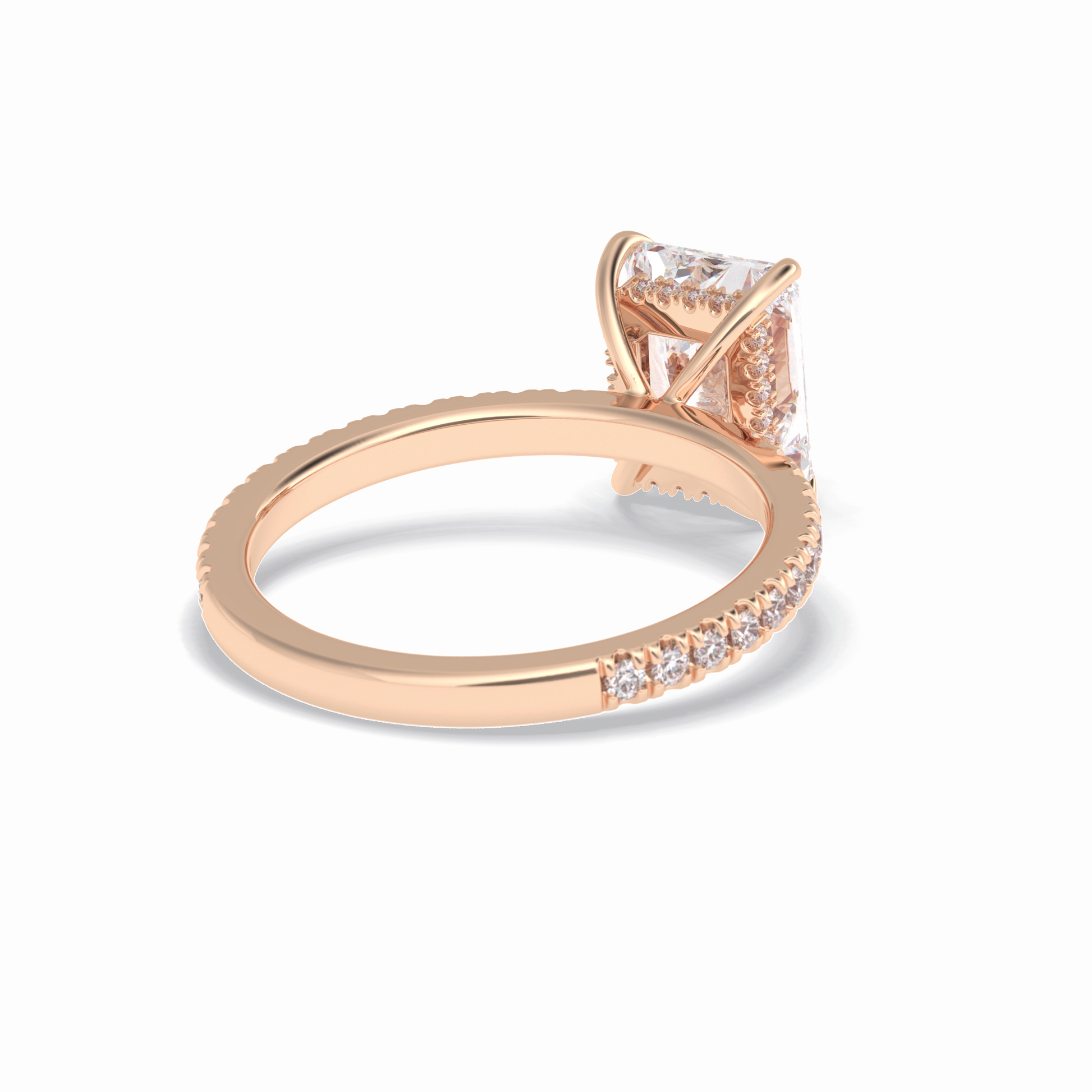 Radiant Pave Lab Grown Diamond Engagement Ring