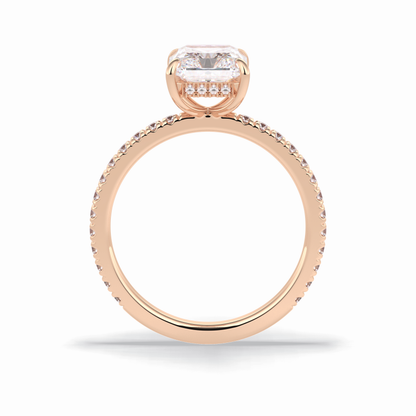 Radiant Pave Lab Grown Diamond Engagement Ring