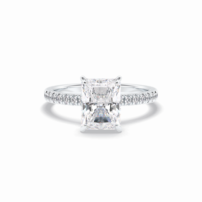 Radiant Pave Lab Grown Diamond Engagement Ring