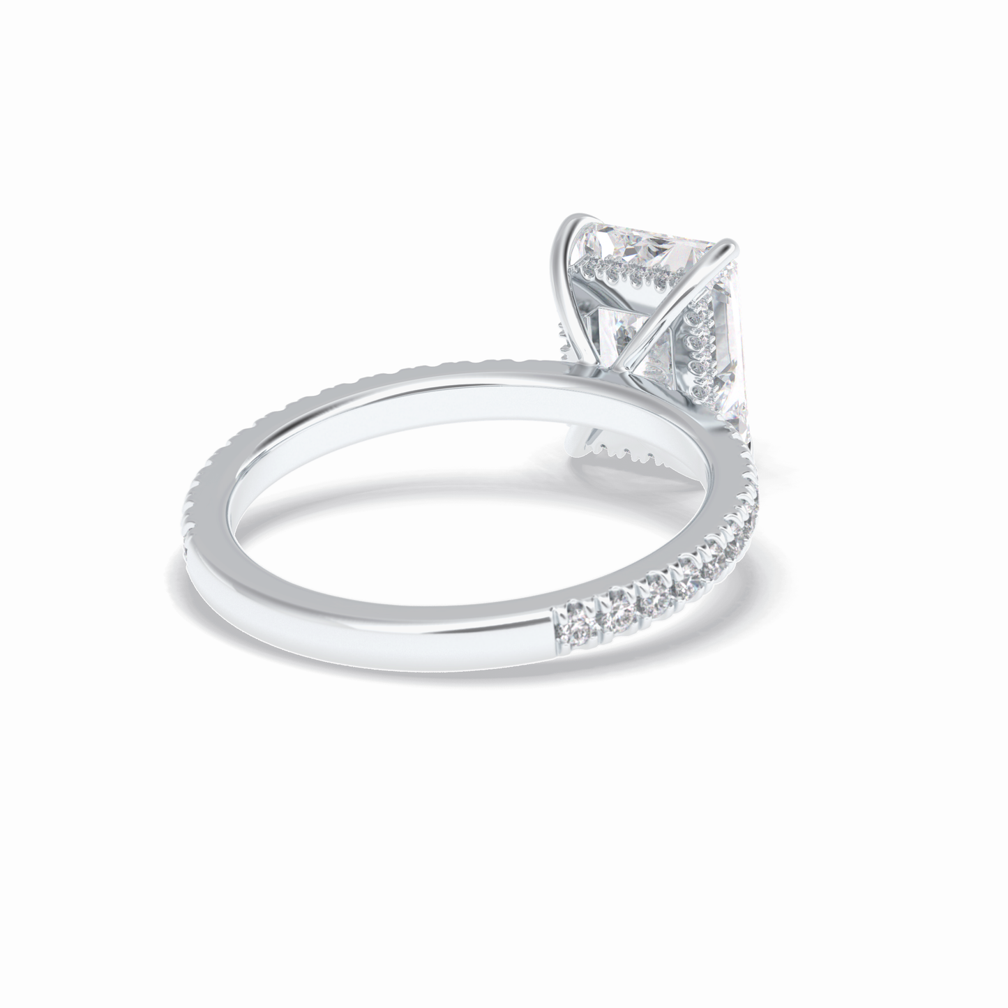 Radiant Pave Lab Grown Diamond Engagement Ring