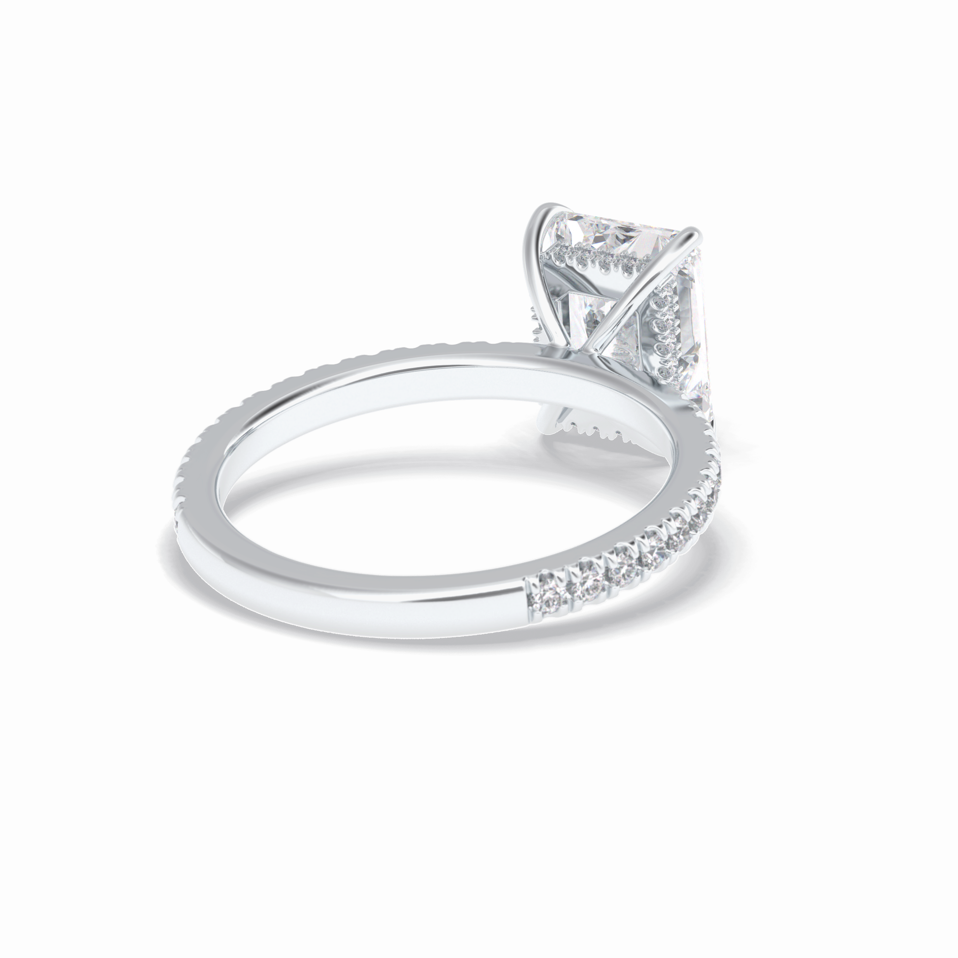 Radiant Pave Lab Grown Diamond Engagement Ring