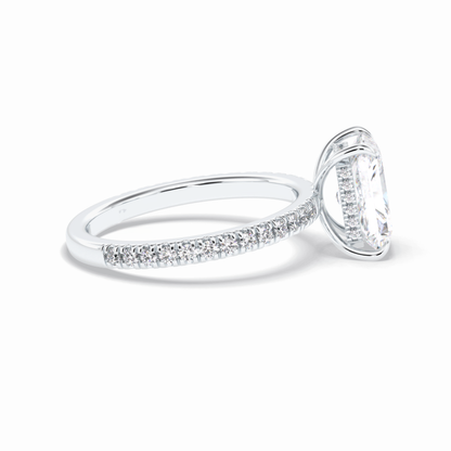 Radiant Pave Lab Grown Diamond Engagement Ring