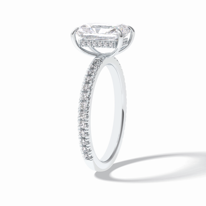 Radiant Pave Lab Grown Diamond Engagement Ring