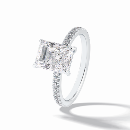 Radiant Pave Lab Grown Diamond Engagement Ring