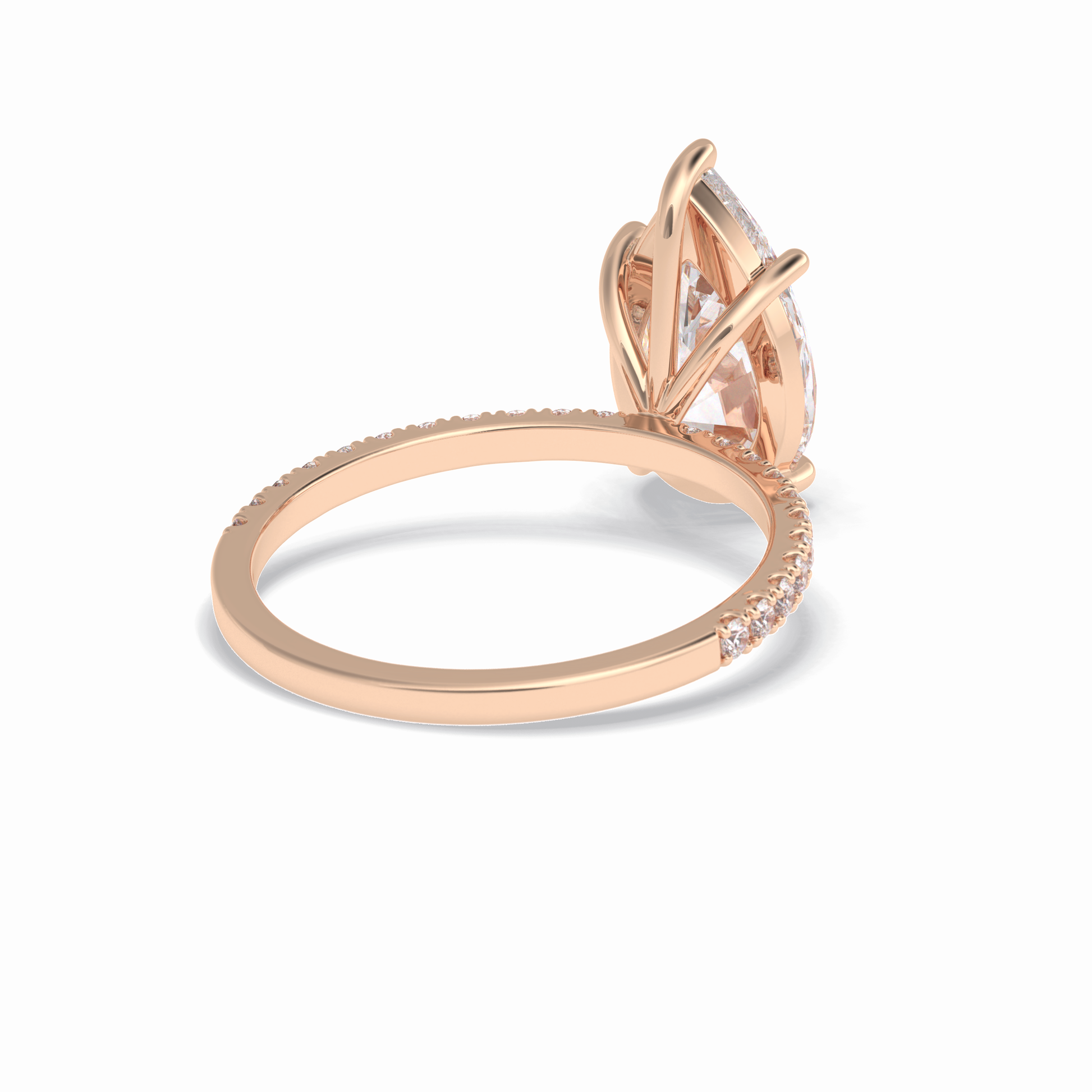 Pear Pave Lab Grown Diamond Engagement Ring