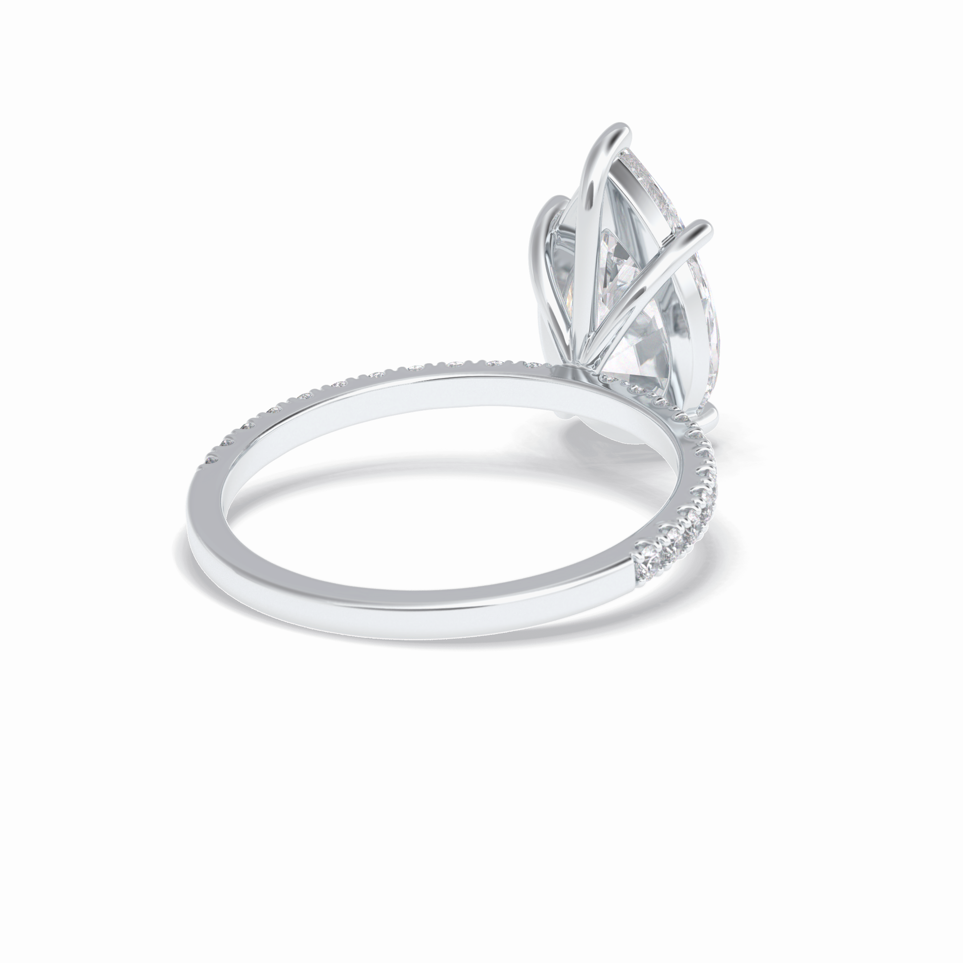 Pear Pave Lab Grown Diamond Engagement Ring