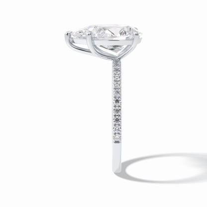 Pear Pave Lab Grown Diamond Engagement Ring