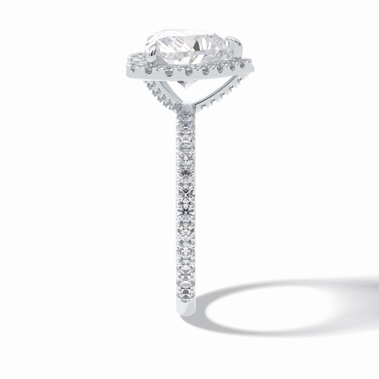 Heart Halo & Pave Lab Grown Diamond Engagement Ring