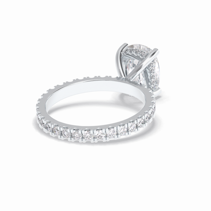 Cushion Hidden Halo & Pave Lab Grown Diamond Engagement Ring