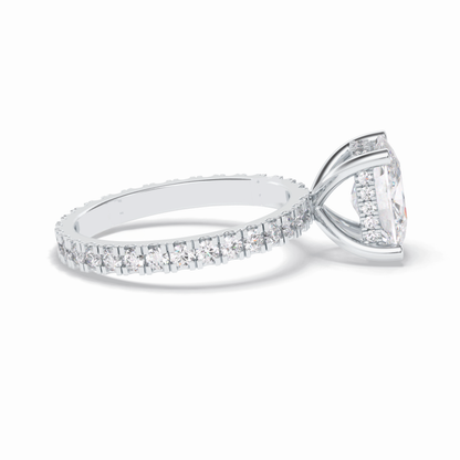 Cushion Hidden Halo & Pave Lab Grown Diamond Engagement Ring