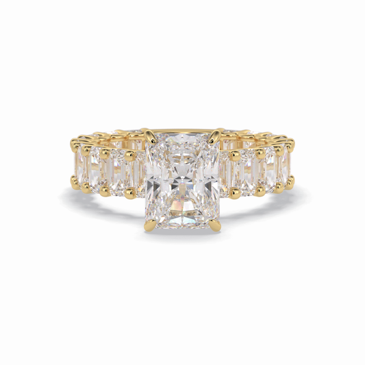 Radiant Pave Lab Grown Diamond Engagement Ring