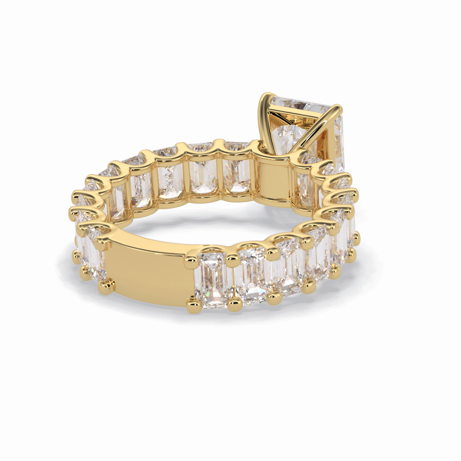 Radiant Pave Lab Grown Diamond Engagement Ring