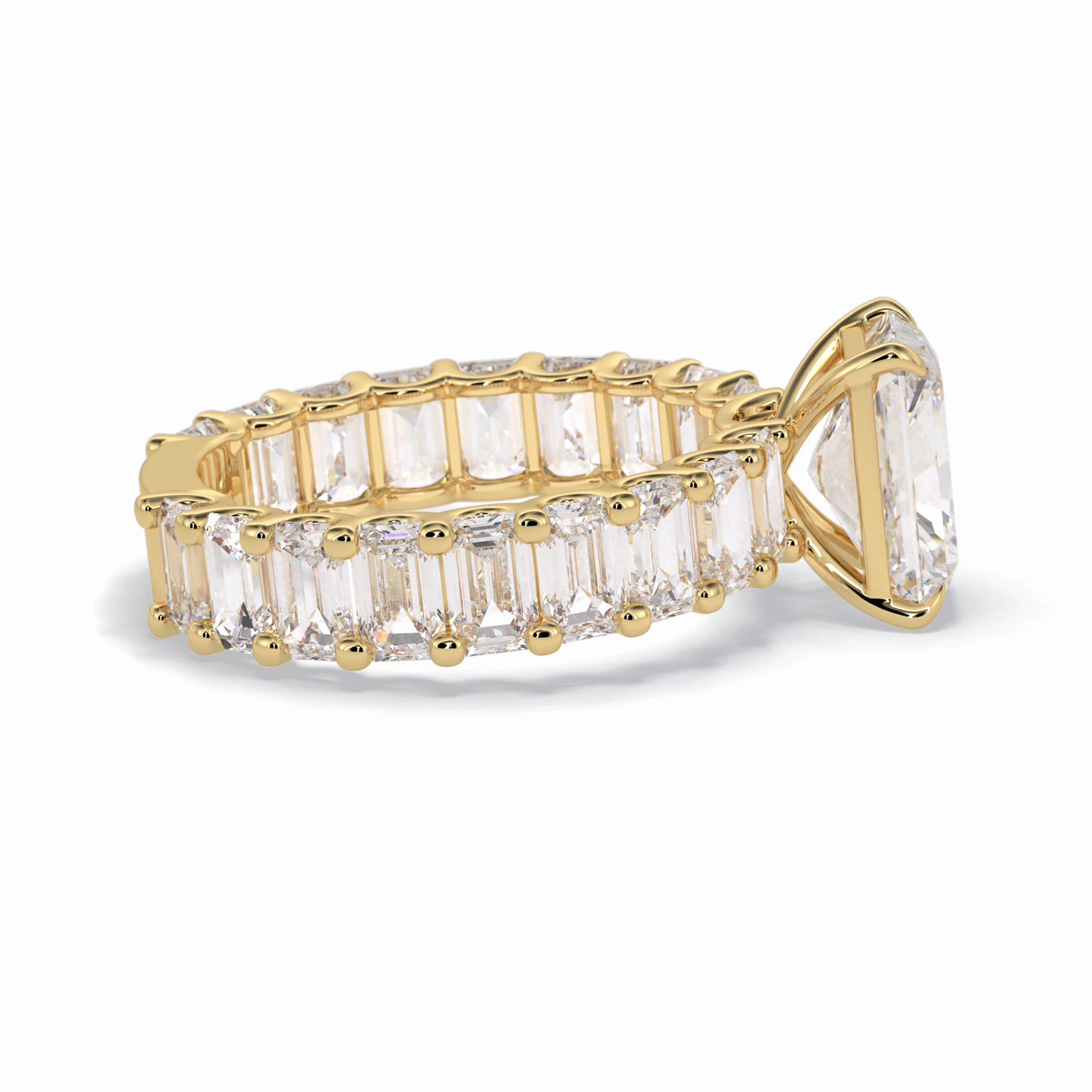 Radiant Pave Lab Grown Diamond Engagement Ring