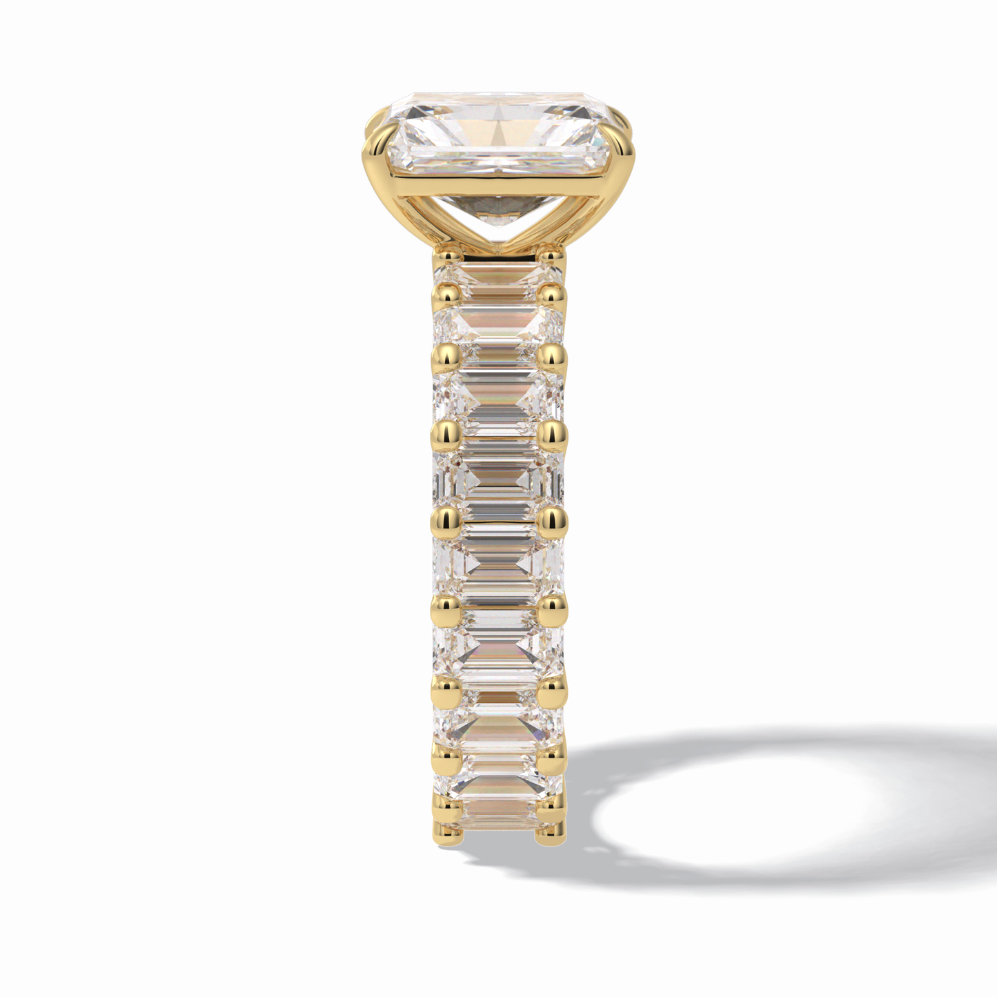 Radiant Pave Lab Grown Diamond Engagement Ring
