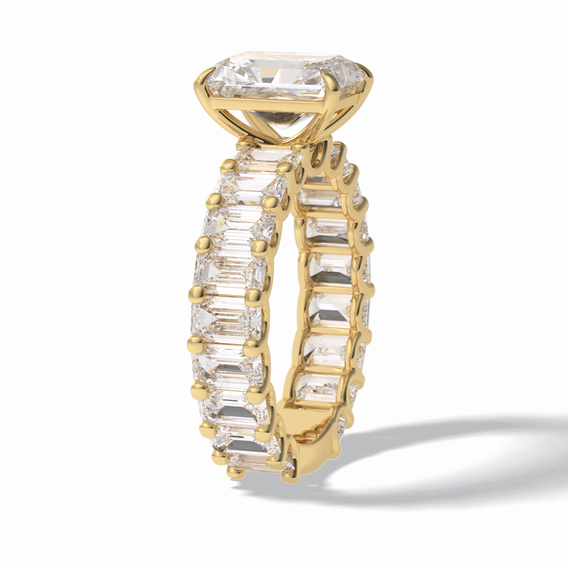 Radiant Pave Lab Grown Diamond Engagement Ring