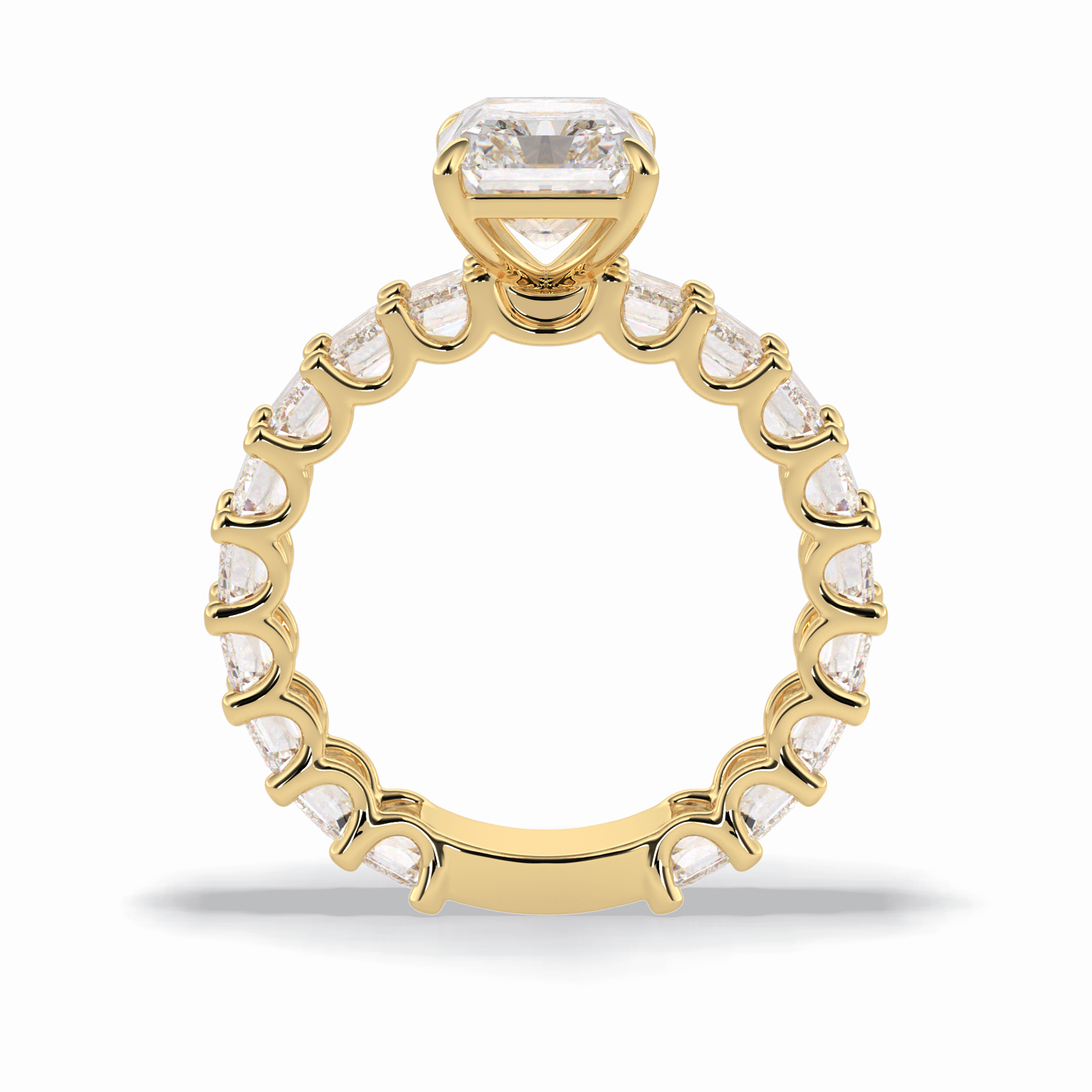 Radiant Pave Lab Grown Diamond Engagement Ring