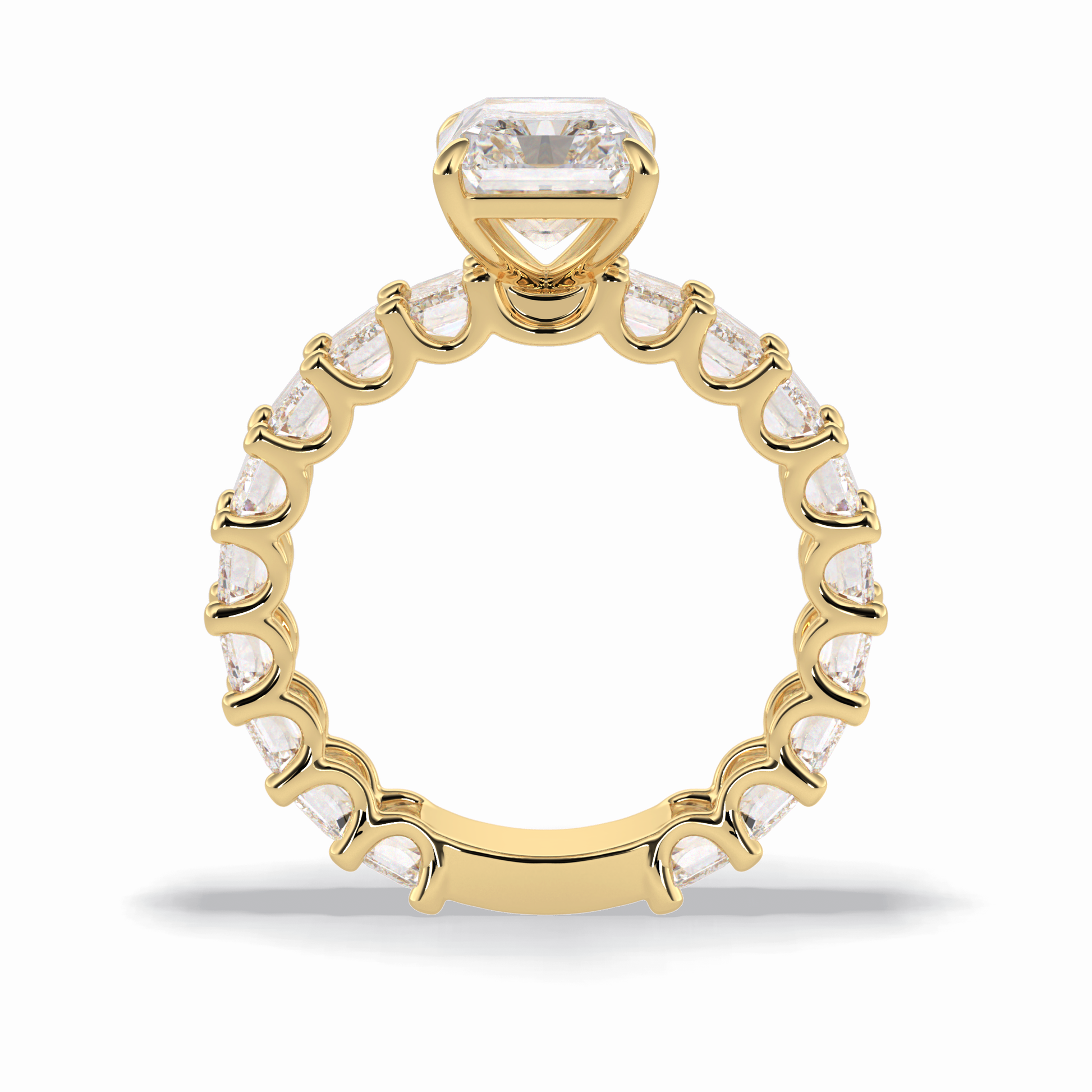 Radiant Pave Lab Grown Diamond Engagement Ring