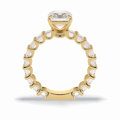 Radiant Pave Lab Grown Diamond Engagement Ring