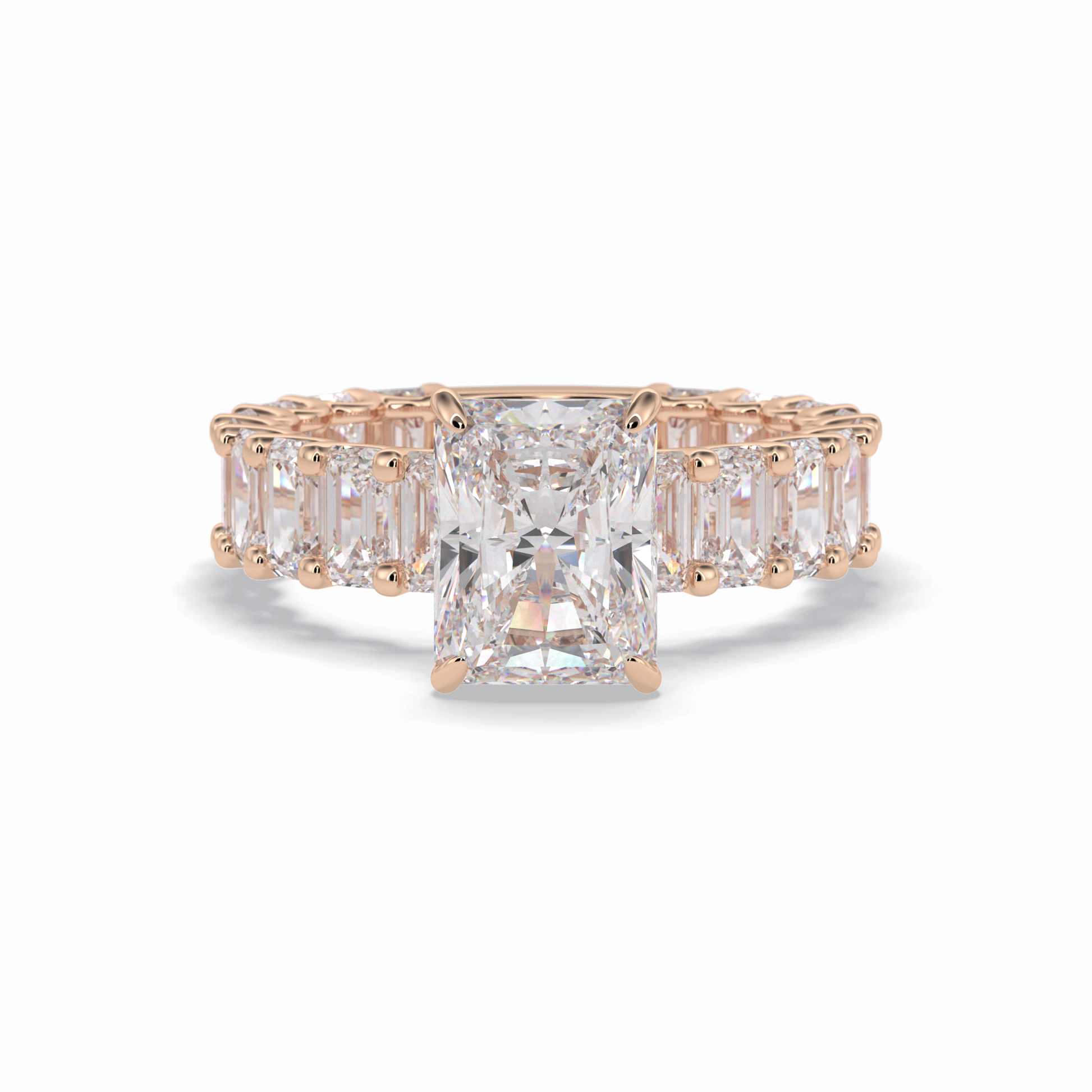 Radiant Pave Lab Grown Diamond Engagement Ring