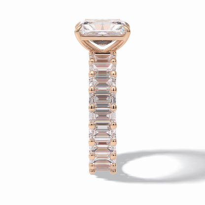 Radiant Pave Lab Grown Diamond Engagement Ring
