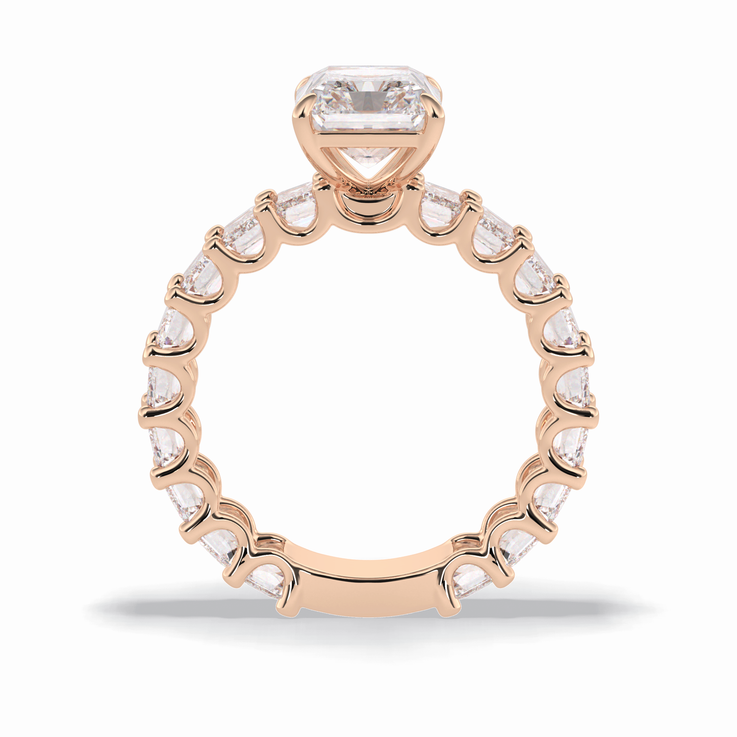 Radiant Pave Lab Grown Diamond Engagement Ring