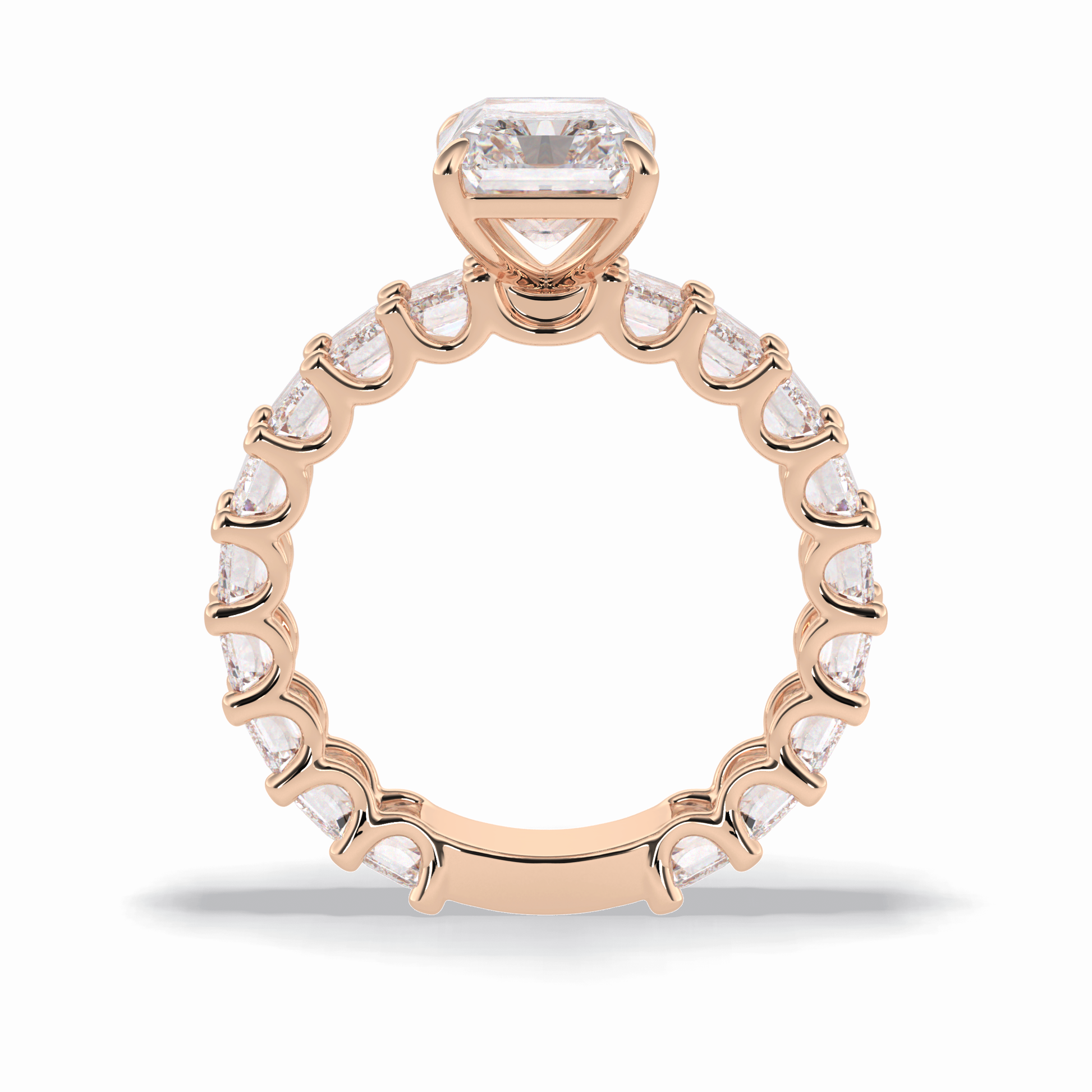 Radiant Pave Lab Grown Diamond Engagement Ring