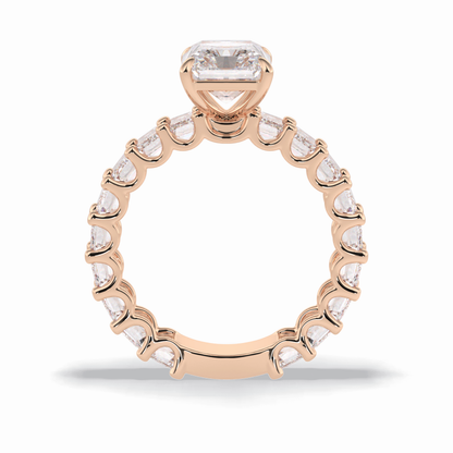 Radiant Pave Lab Grown Diamond Engagement Ring