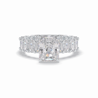 Radiant Pave Lab Grown Diamond Engagement Ring