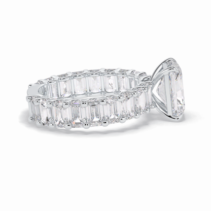 Radiant Pave Lab Grown Diamond Engagement Ring